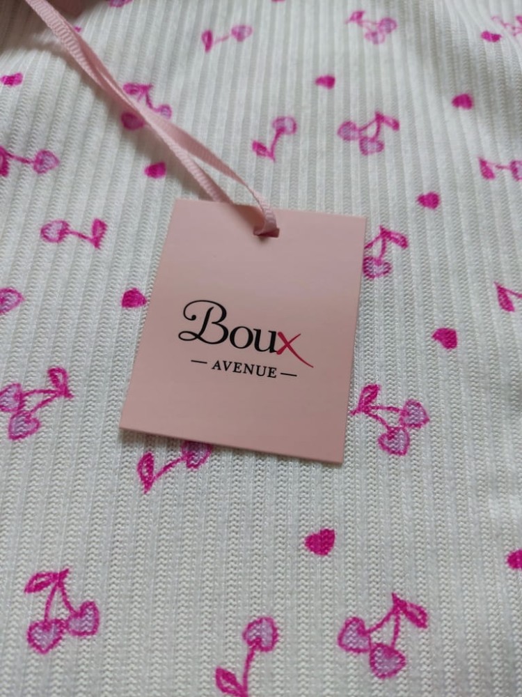 Boux Avenue piżama damska kombinezon XXL 44 różowe wiśnie NOWA