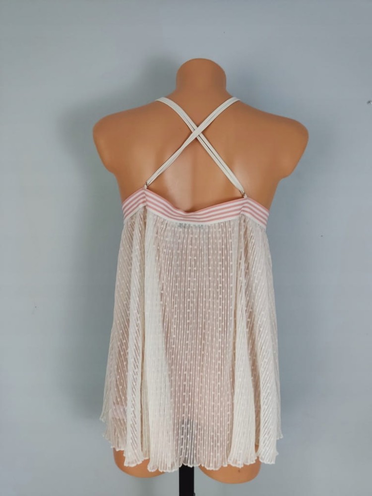 Boux Avenue koszulka nocna babydoll XXL 44 haft tiul romantyczna halka nowa